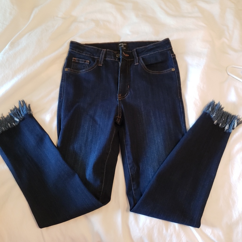 Just Black fringe jeans